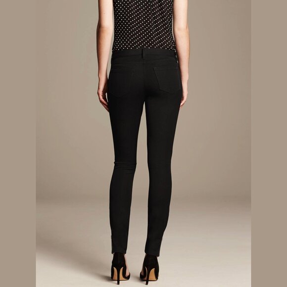 Banana Repbuclic Sloan Fit Zip Ankle Pant Balck - Picture 3 of 11